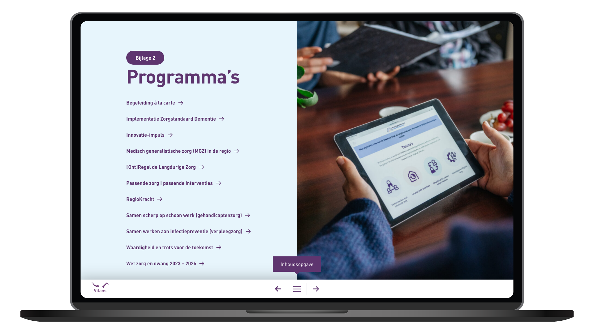 Vilans-jaarverslag-programma's